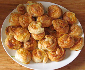 cheese and mustard rolls