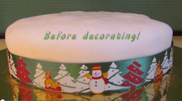 Retro Christmas cake
